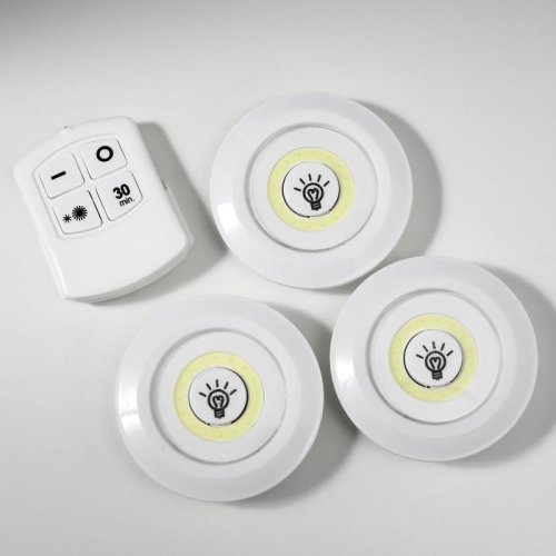 Светильник ночник с ПДУ 3ААА Белый фото Светильник ночник с ПДУ 3ААА Белый картинка